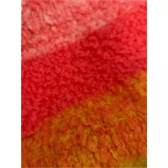 Anthropologie Alpaca Simone Striped Sweater Soft Top V-Neck Ombre Sunset Fur XS - Picture 10 of 10